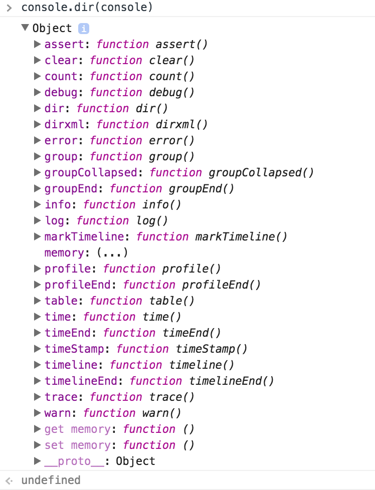 console.* functions